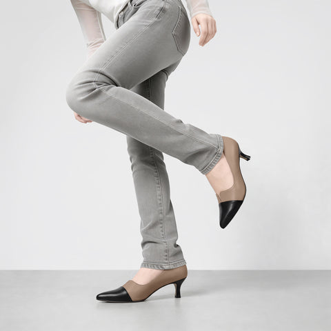 20% 折扣：SSBI：尖頭開關高跟鞋 (5154) 米色/C