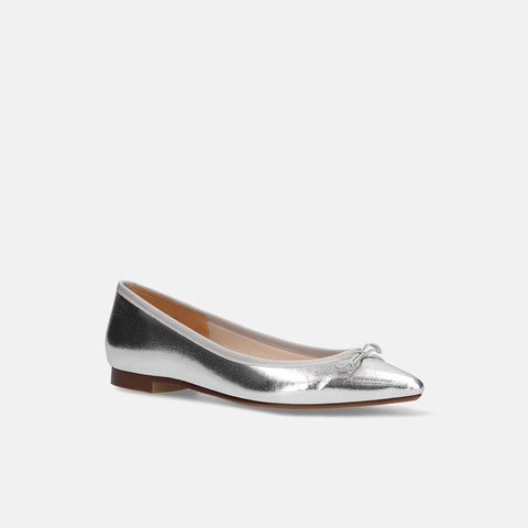 預訂：2024AWBI：尖頭平底芭蕾舞鞋（1333）銀色
