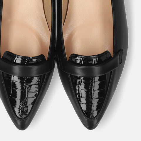 預訂：2024AWBI：淺尖頭樂福鞋 (124) 黑色 CR