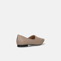 2026AWBI：ポインテッドトゥ フラット 切替ドレスシューズ（154）グレージュ/mamian（マミアン）