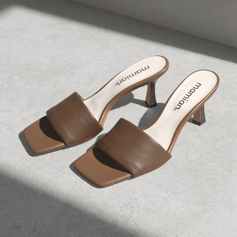 30% 折扣：2022SS：網眼設計透明鞋跟穆勒鞋 (m96103) 黑色 MS