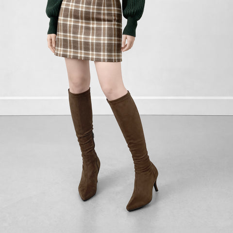 20% OFF：彈性長靴 (m73004) 深棕色 S