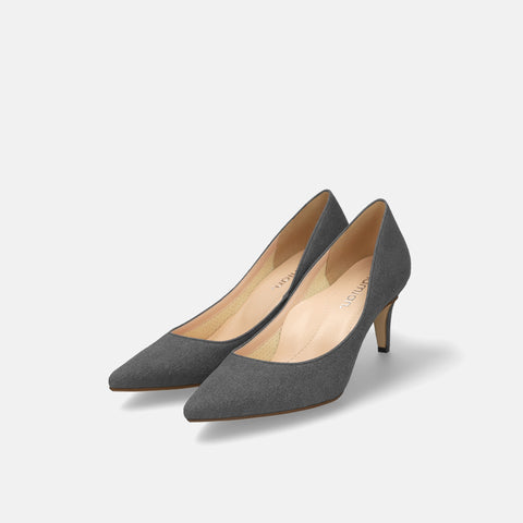2024AW：iCoN 顏色：尖頭絨面革高跟鞋 (C76532) 木炭 S