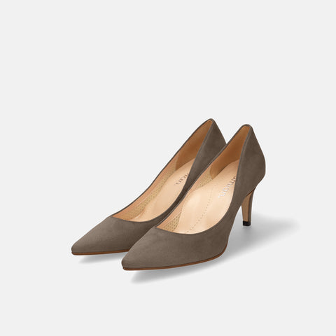 2024AW：iCoN 顏色：尖頭麂皮高跟鞋 (C76532) Greige S
