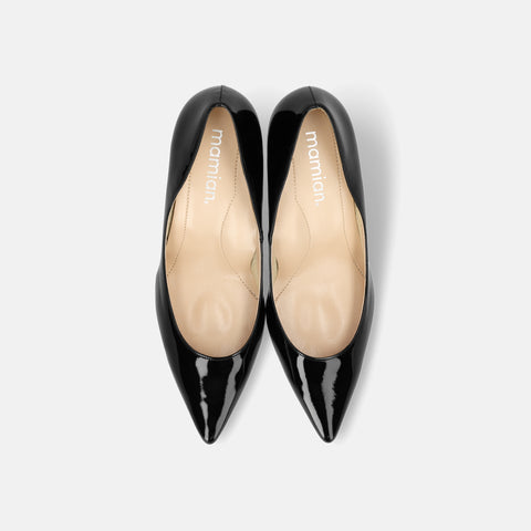 2024AW：iCoN 顏色：尖頭琺瑯高跟鞋 (C76531) 黑色 E