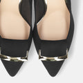 10%OFF：2025AW：バックルリボン付き アーモンドトゥ パンプス（lt7001）ブラックS/mamian（マミアン）