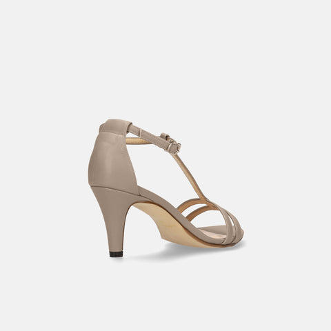 25% 折扣：2024SS：T 型帶簡約涼鞋 (724) 灰色