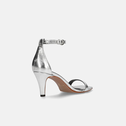 25% 折扣：2024SS：簡約繫帶涼鞋 (735) 銀色