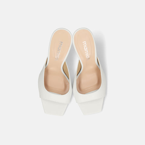 30% 折扣：2022SS：網眼設計透明鞋跟穆勒鞋 (m96103) 黑色 MS