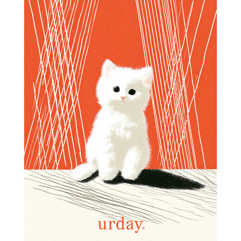 予約：urday【cat】アートワークスウェットシャツ（u-a-sw-0001-04）ブラック