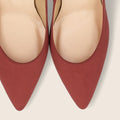 50%OFF：アンクルストラップ付き ポインテッドトゥパンプス（m81004）レッドS/mamian（マミアン）
